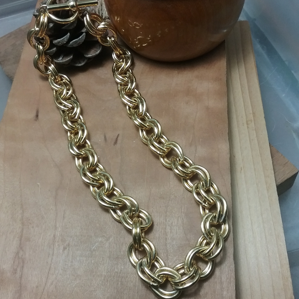 15"  Chunky Gold Tone Vintage  Chain